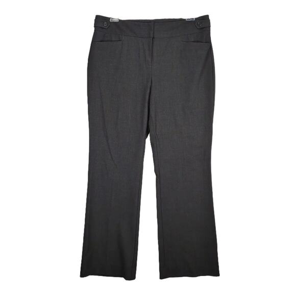 Anne Klein Women's 14 Gray Wide Leg Dress Pants High Waist Flat Front Career - Picture 1 of 7